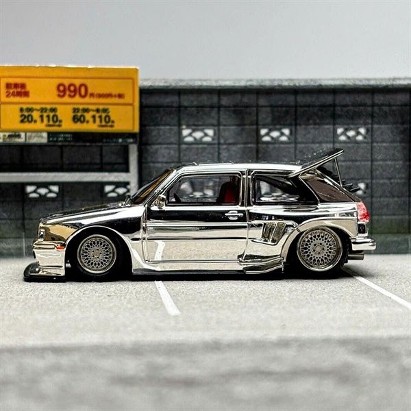 Mô hình xe VW Golf GTI MK2 Widebody Sport Model Diecast Collect Car tỉ lệ 1:64 Liberty64 OT64397