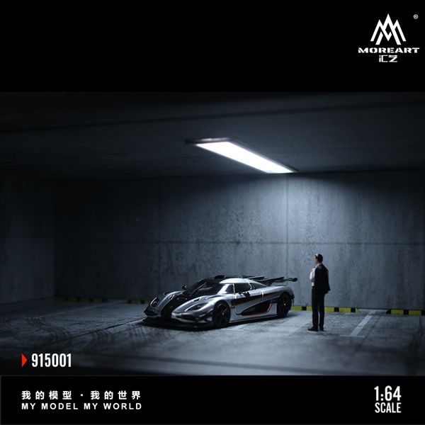 Hộp trưng bày mô phỏng Underground Parking Garage có đèn tỉ lệ 1:64 More Art MO915001