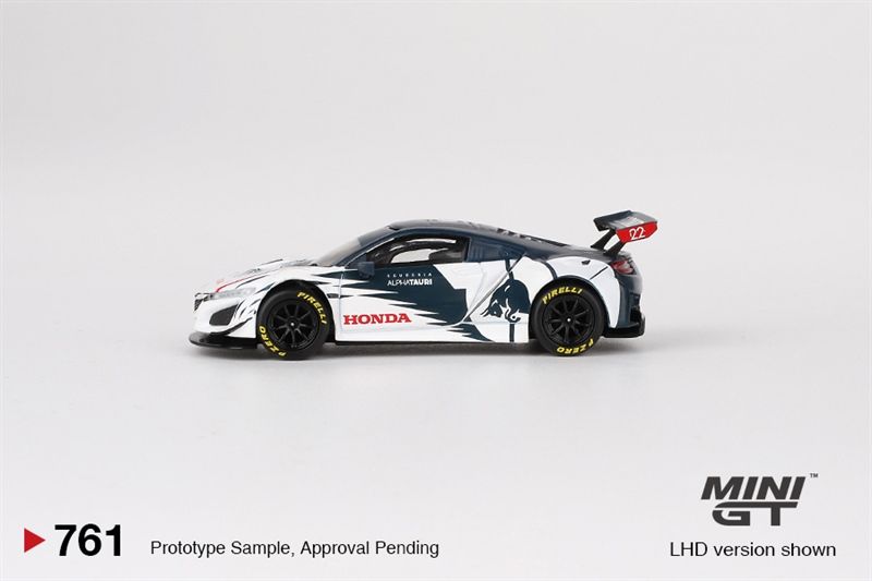 Mô hình xe Honda NSX GT3 EVO AlphaTauri Yuki Tsunoda 2023 Red Bull Formula Nurburgring tỉ lệ 1:64 MiniGT MGT00761