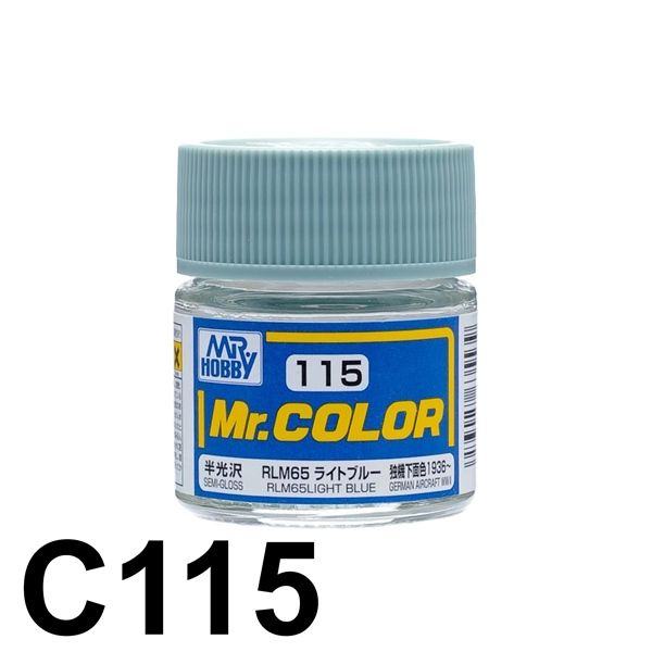 Lacquer C115 RLM65 Light Blue sơn mô hình màu xanh 10ml Mr.Hobby C115