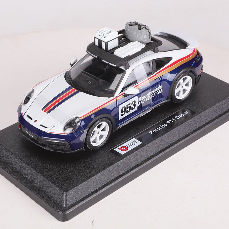 Mô hình xe Porsche 911 Dakar full open có phụ kiện tỉ lệ 1:24 Bburago 18-28029 OT417