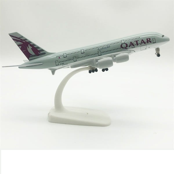 Mô hình máy bay Qatar Airbus A380 20cm MB20075