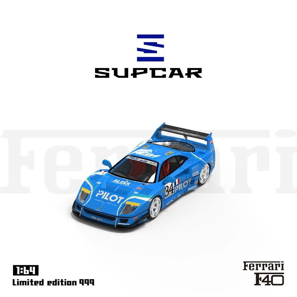 Mô hình xe Ferrari F40 Marlboro&Blue Racing Coating Limited to 999pcs tỉ lệ 1:64 Super Car