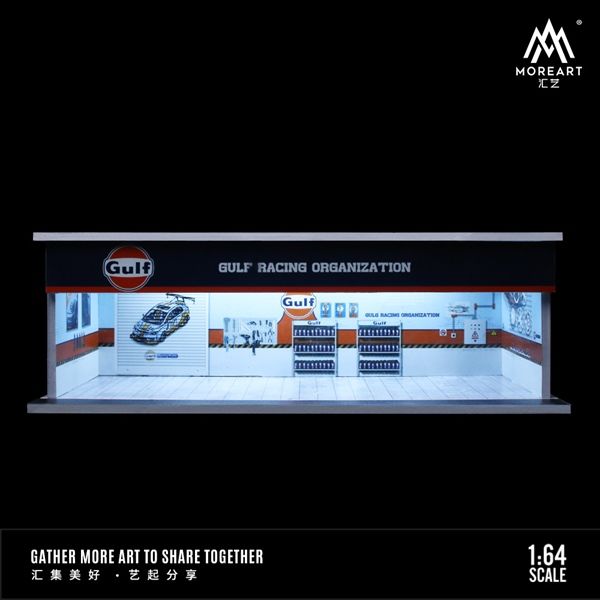 Hộp trưng bày mica mô phỏng Workshop GULF kích thước 30x13.3x10cm tỉ lệ 1:64 MoreArt MO914106