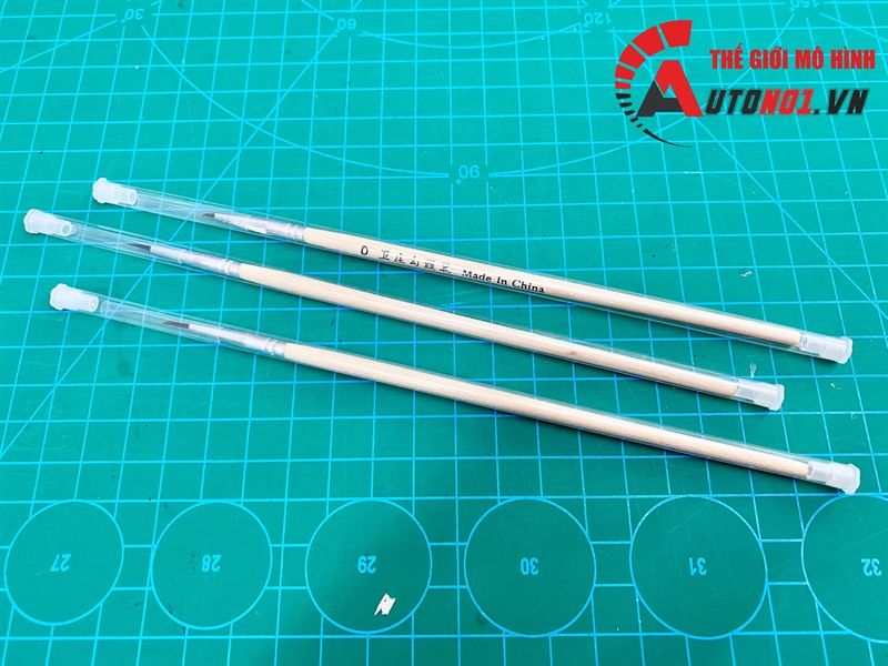 Cọ đầu nhọn vẽ line, chuyên dụng vẽ màu nước, sơn mô hình,gốc Enamel, Acrylic, custom WOOD ( Màu gỗ )