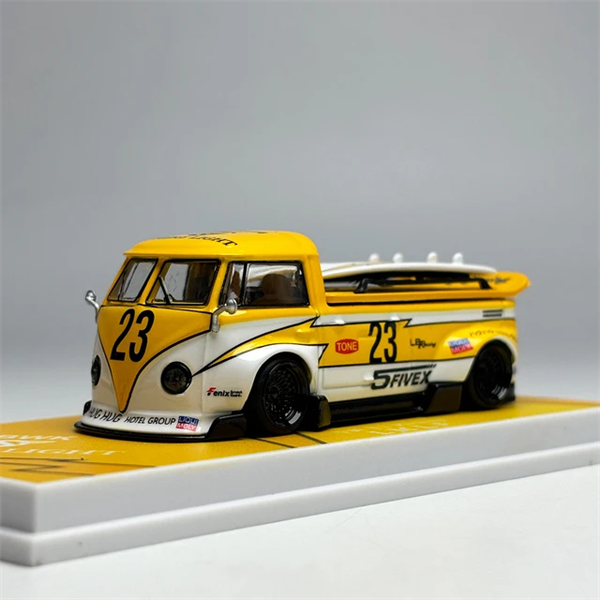 Mô hình xe Volkswagen T1 Pickup Kombi White Yellow - Lightning 23 tỉ lệ 1:64 F.M.L.F OT64071