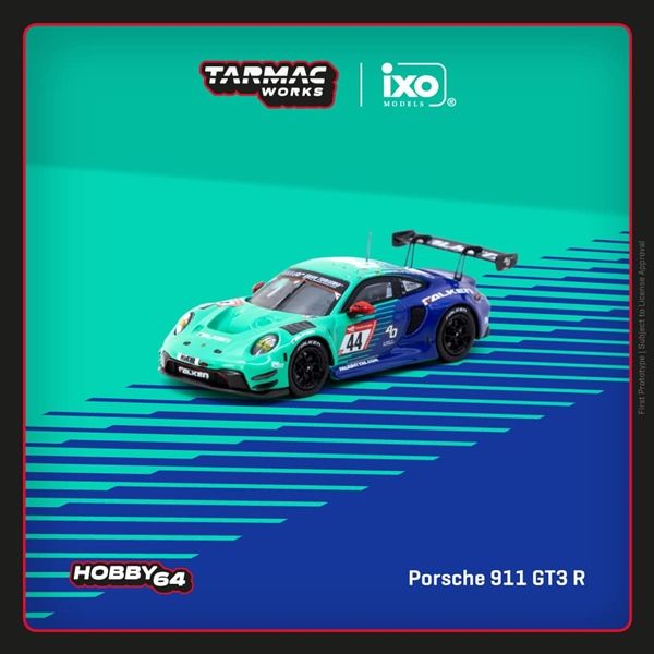 Mô hình xe Porsche 911 GT3 R, Nürburgring 24h 2023, J. Eriksson / T. Heinemann / N. Menzel / M. Ragginger Tarmac tỉ lệ 1:64 T64-084-23NUR44