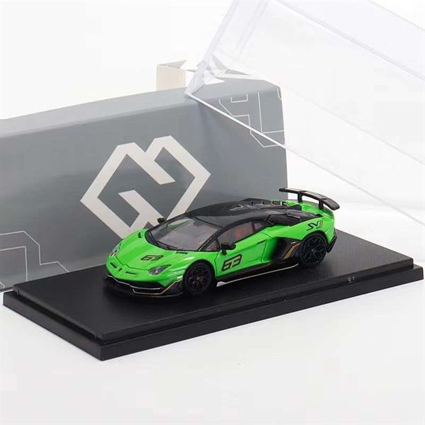 Mô hình xe Lamborghini Aventador SVJ63 Pearly Yellow tỉ lệ 1:64 Maxwell and object (MW) OT64272