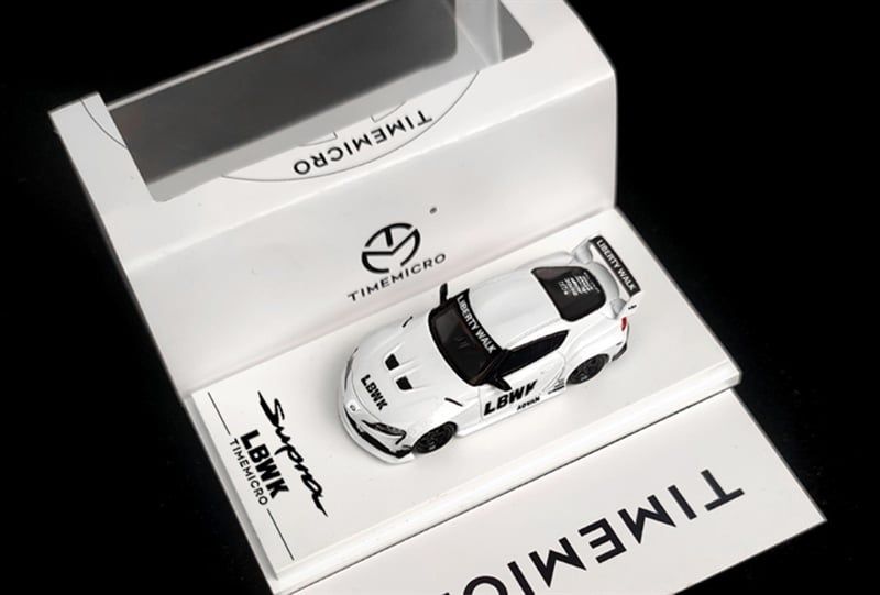 Mô hình xe Toyota Supra LBWK Liberty Walk white tỉ lệ 1:64 Time micro TM641202