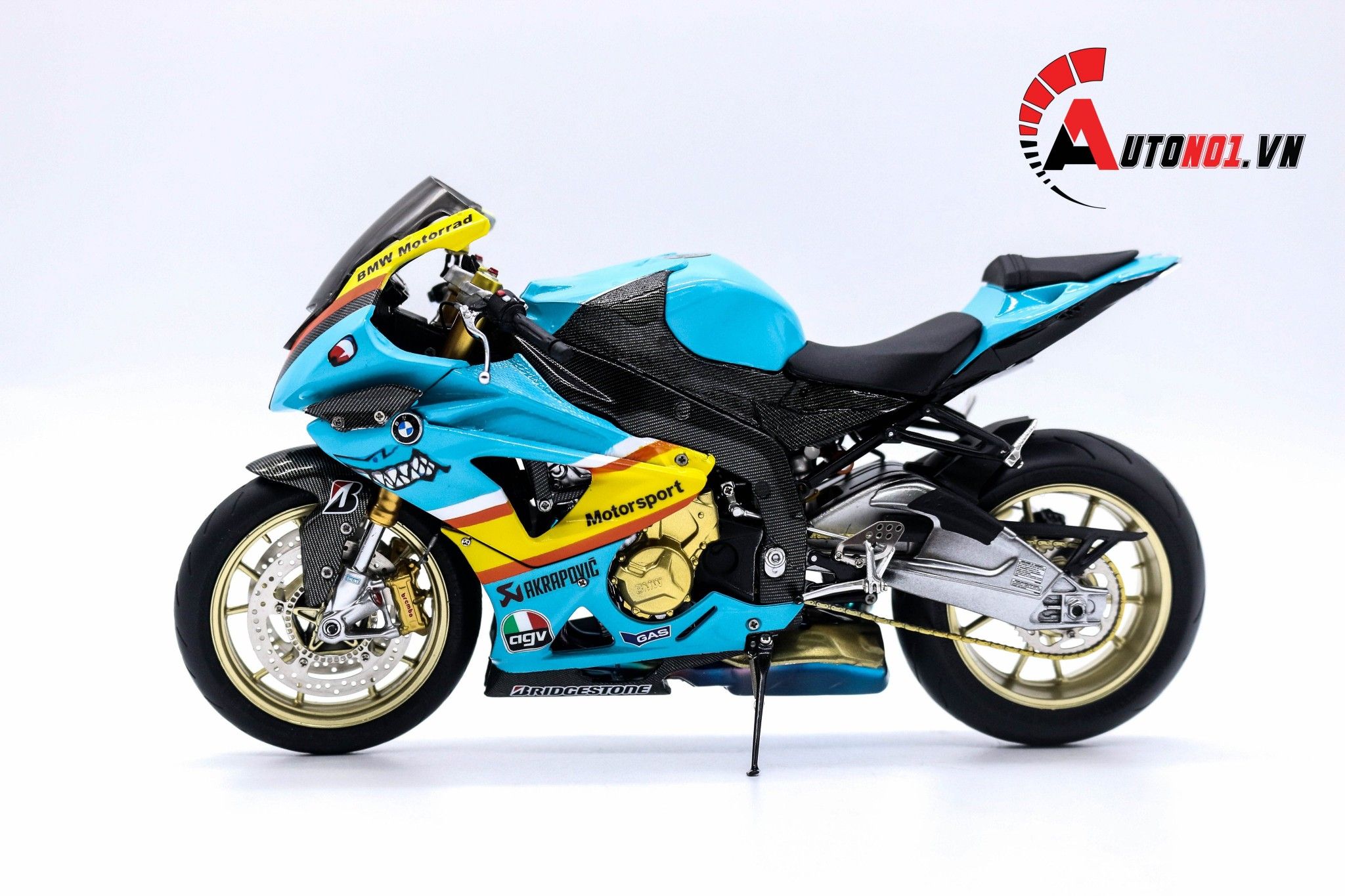 MÔ HÌNH XE ĐỘ BMW S1000RR SHARK CUSTOM 1:10 SCHUCO