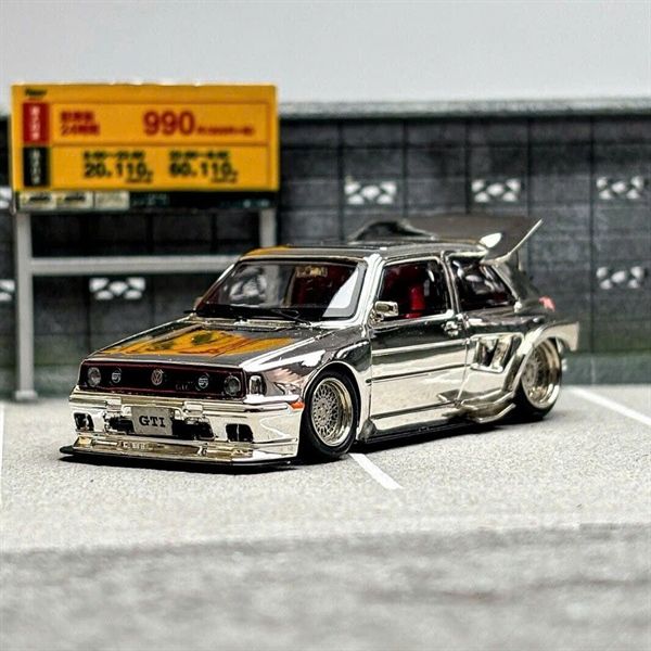 Mô hình xe VW Golf GTI MK2 Widebody Sport Model Diecast Collect Car tỉ lệ 1:64 Liberty64 OT64397