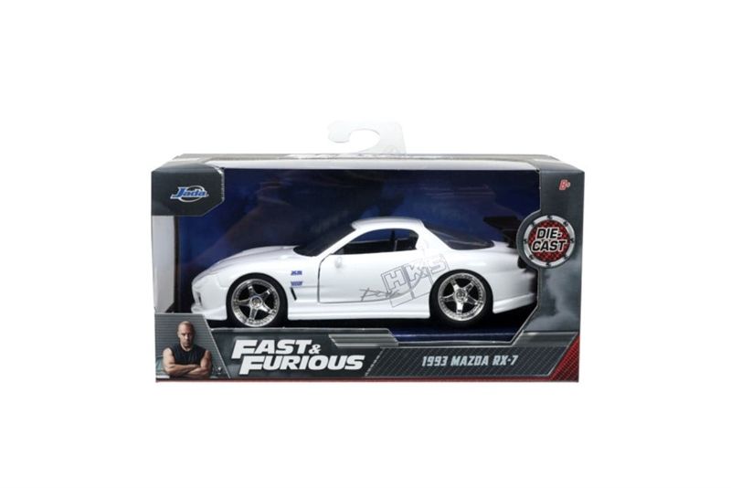 Mô hình xe Mazda RX7 FD3S Widebody White HKS Fast & Furious tỉ lệ 1:32 Jada 24075