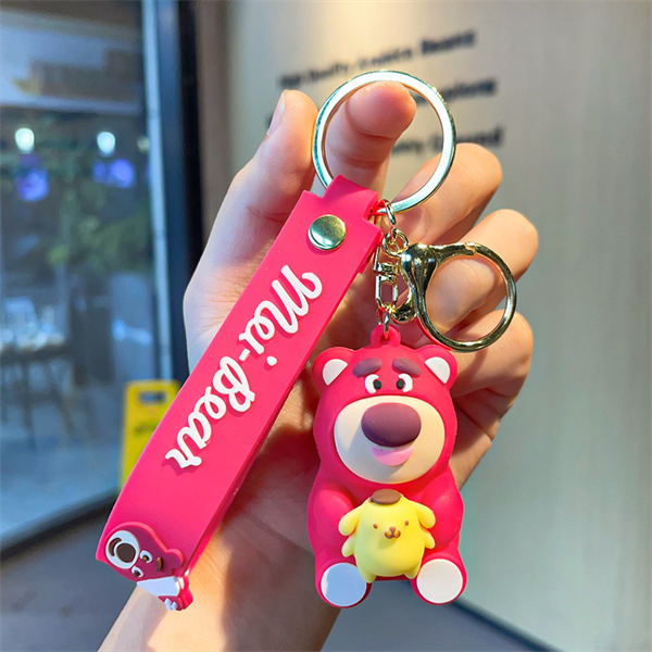  Móc khóa nhựa dẻo - silicon gấu dâu Lotso Mei-bear MK012 