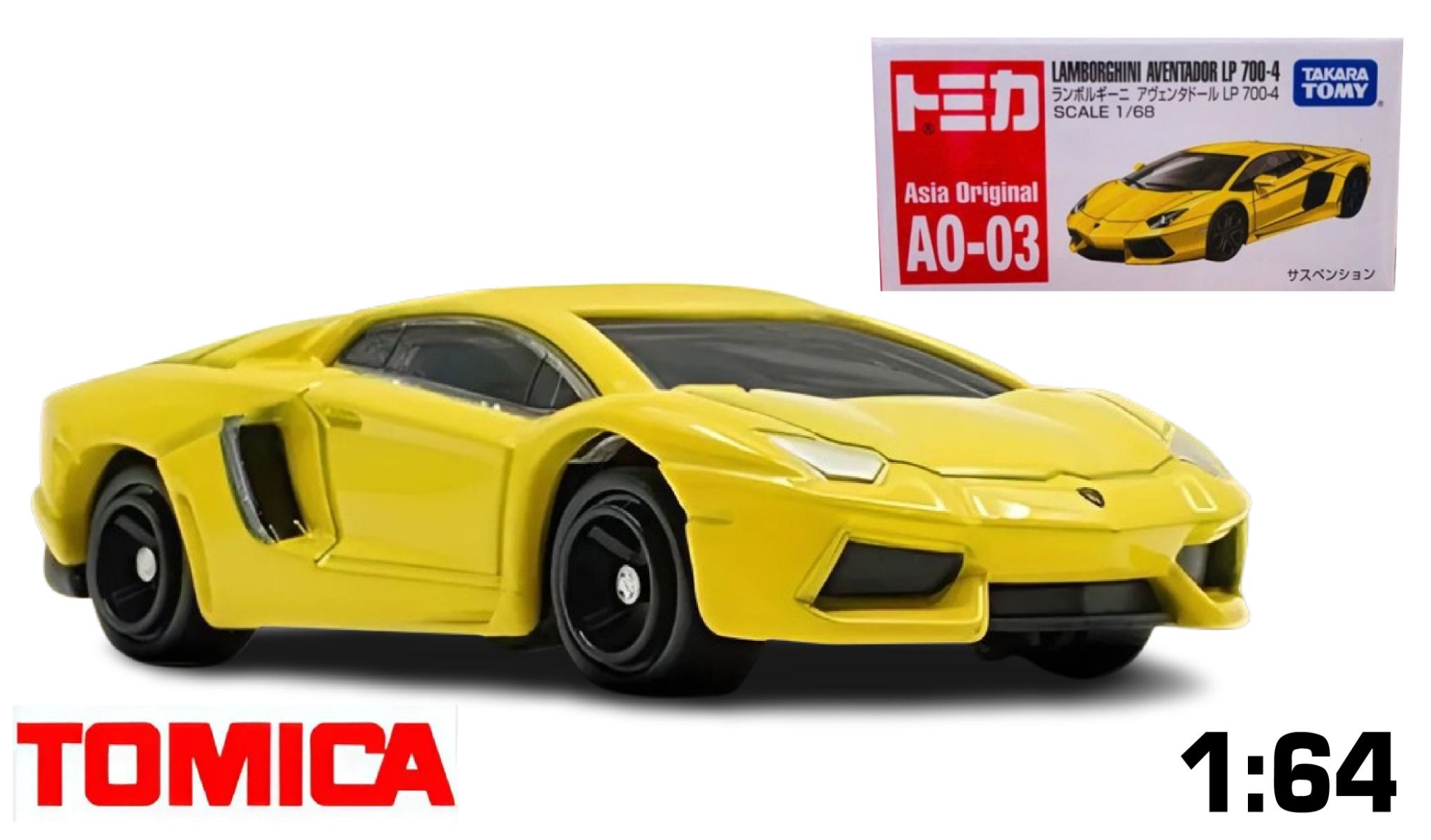 Mô hình xe Asia Original Lamborghini Aventador LP 700-4 AO-03 tỉ lệ 1:67 Tomica 903970