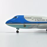  Mô hình máy bay Chuyên cơ tổng thống Mỹ Air Force One Boeing B747 47cm 1:130 có đèn led tự động theo tiếng vỗ tay hoặc chạm MB47001 