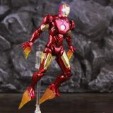  Mô hình nhân vật Marvel Iron man người sắt có đèn MK4 Mark IV Avengers SHF tỉ lệ 1:10 18CM ZD Toys FG263 