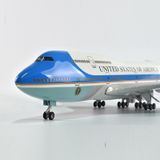  Mô hình máy bay Chuyên cơ tổng thống Mỹ Air Force One Boeing B747 47cm 1:130 có đèn led tự động theo tiếng vỗ tay hoặc chạm MB47001 