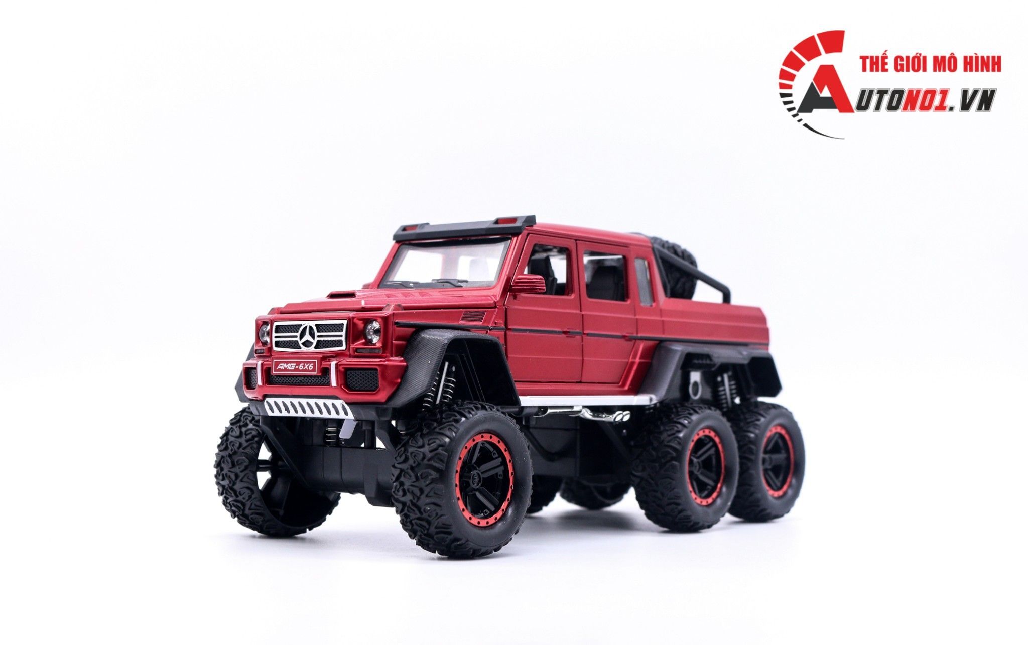 Mô hình xe ô tô Mercedes-Benz G63 V12 Off Road 6x6 full open tỉ lệ 1:22 Chezhi OT376