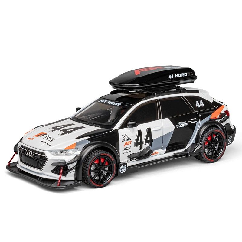 Mô hình xe đua Audi RS6 DTM 56 box camping full open tỉ lệ 1:24 Chezhi OT025
