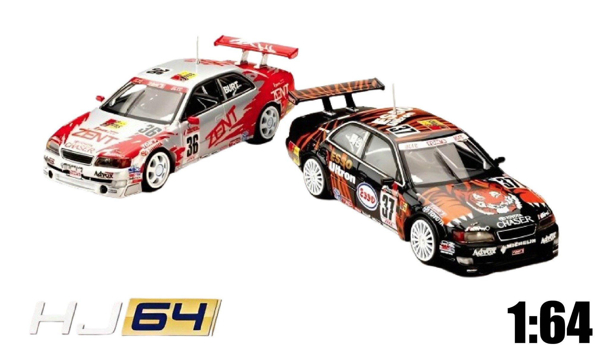 Mô hình xe Toyota Esso Tom's Chaser (#37) 1998 JTCC tỉ lệ 1:64 Hobby Japan 64 HJR642072