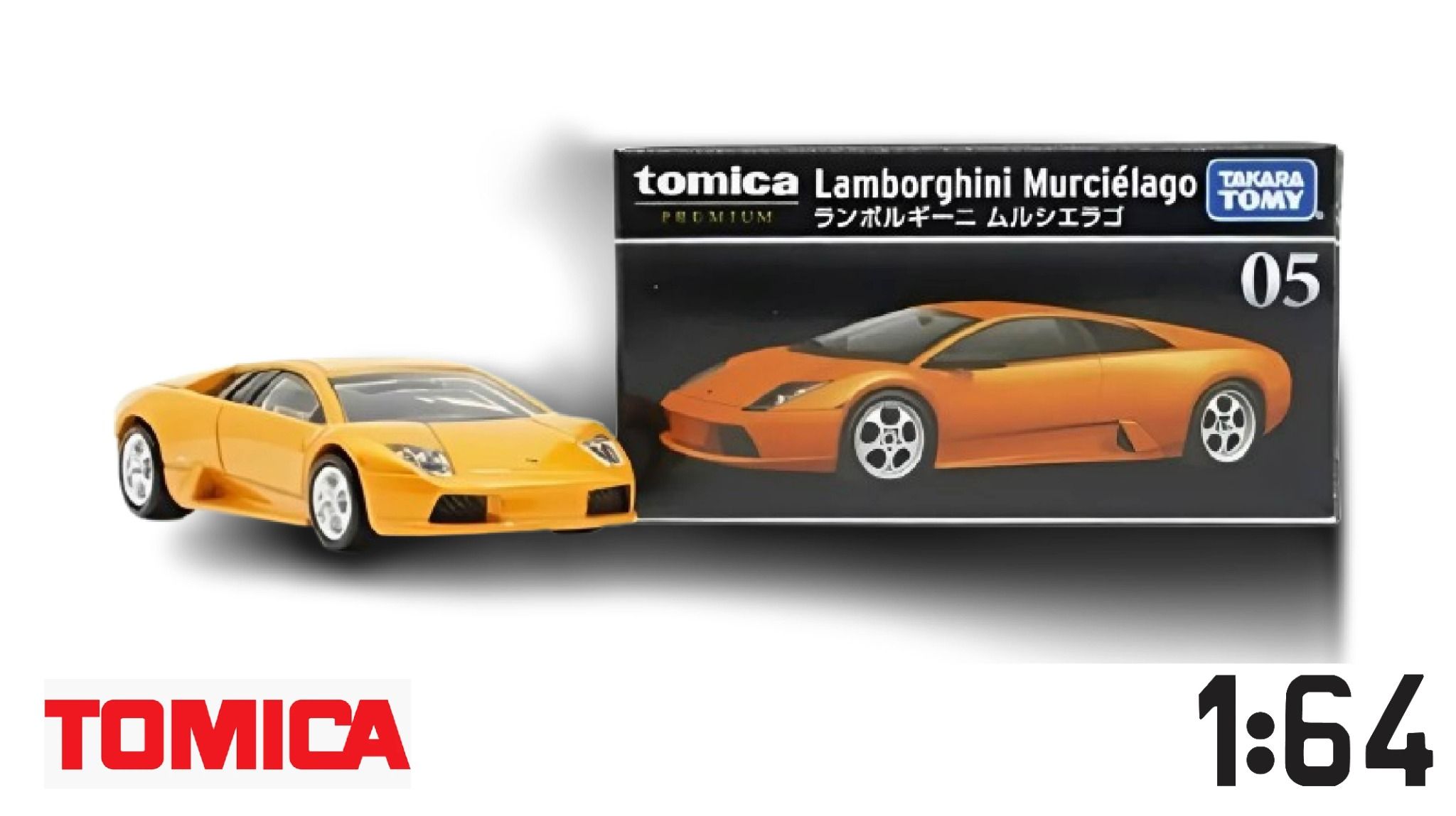 Mô hình xe Lamborghini Murcielago No.05 tỉ lệ 1:64 Tomica Premium 297895