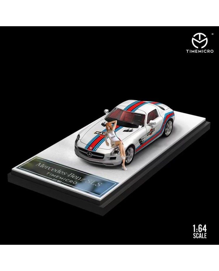 Mô hình xe Mercedes Benz SLS white tỉ lệ 1:64 Time Micro
