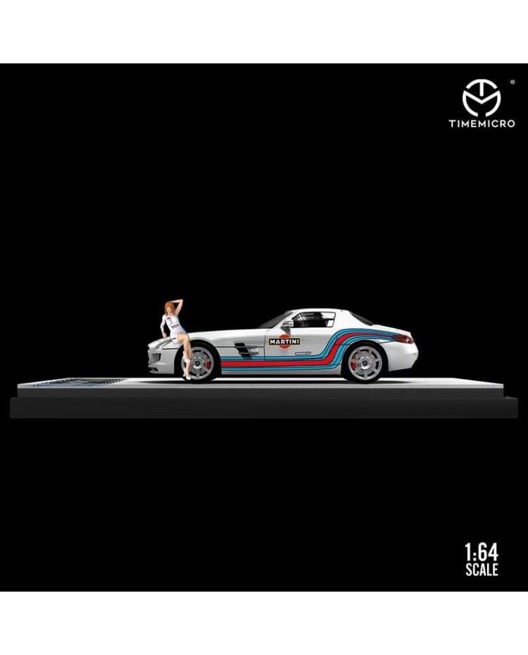 Mô hình xe Mercedes Benz SLS white tỉ lệ 1:64 Time Micro