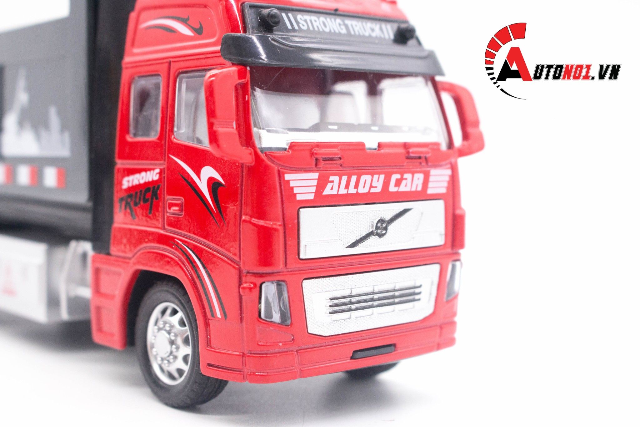 Mô hình xe ben chở cát , đá , than red 1:32 alloy