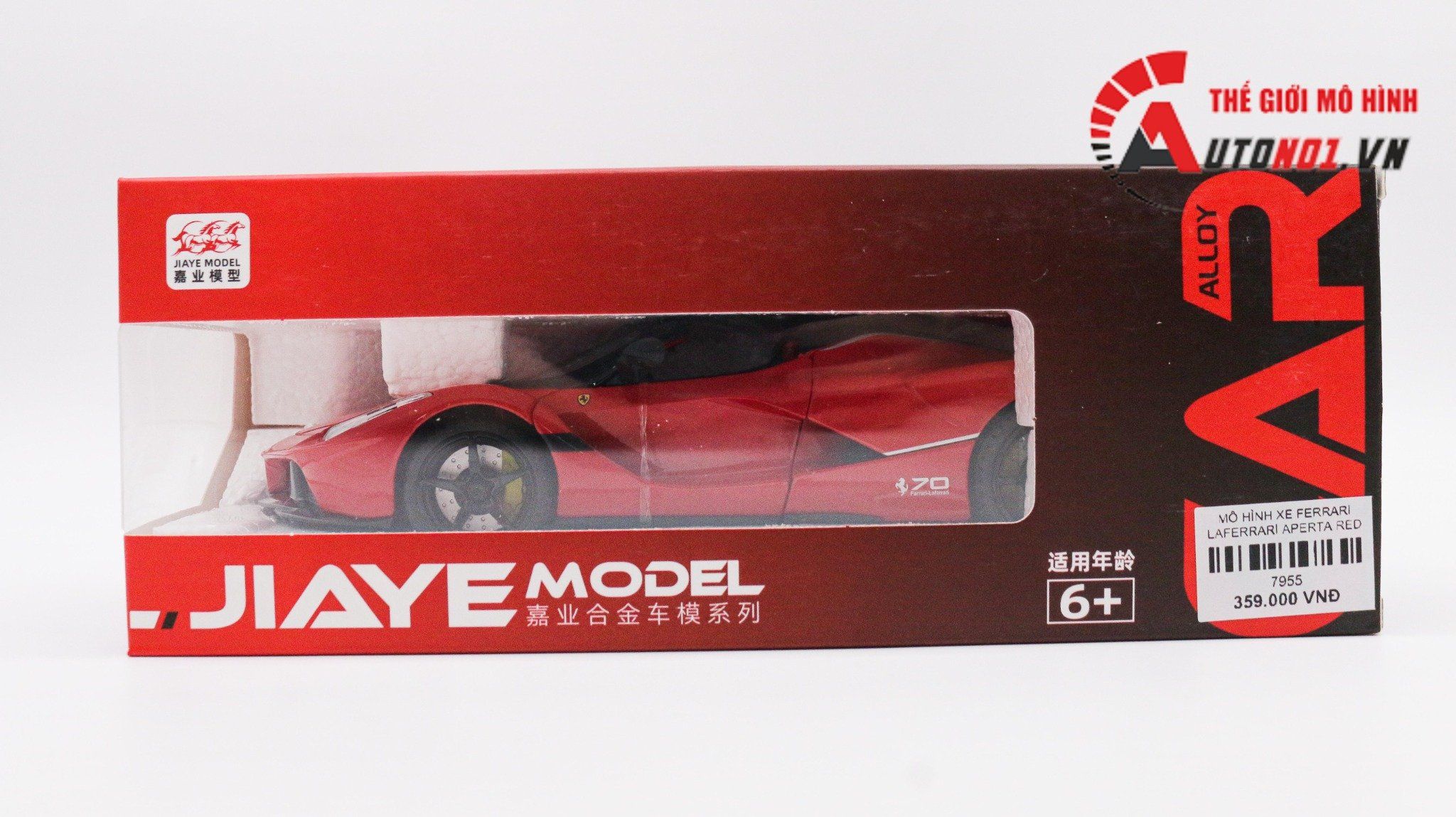  Mô hình xe Ferrari Laferrari Aperta mui trần full open - có âm thanh - có đèn tỉ lệ 1:22 Jiaye Model OT339 