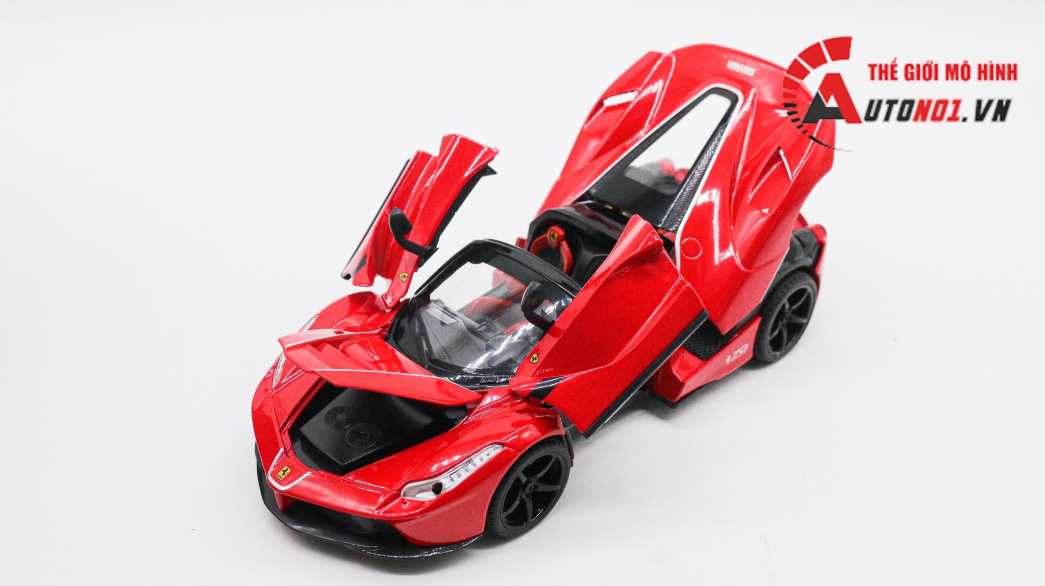  Mô hình xe Ferrari Laferrari Aperta mui trần full open - có âm thanh - có đèn tỉ lệ 1:22 Jiaye Model OT339 