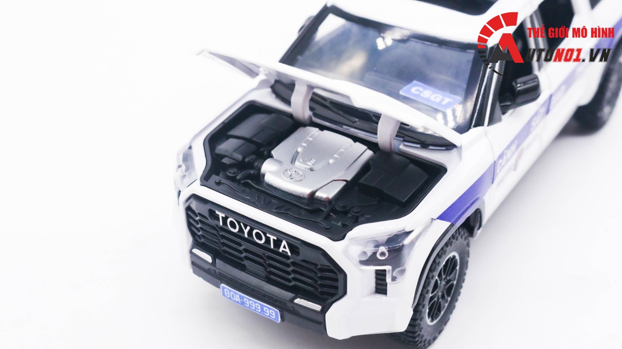  Mô hình xe ô tô độ CSGT Toyota Tundra 4x4 2022 full open tỉ lệ 1:24 Alloy model Autono1 OT185 