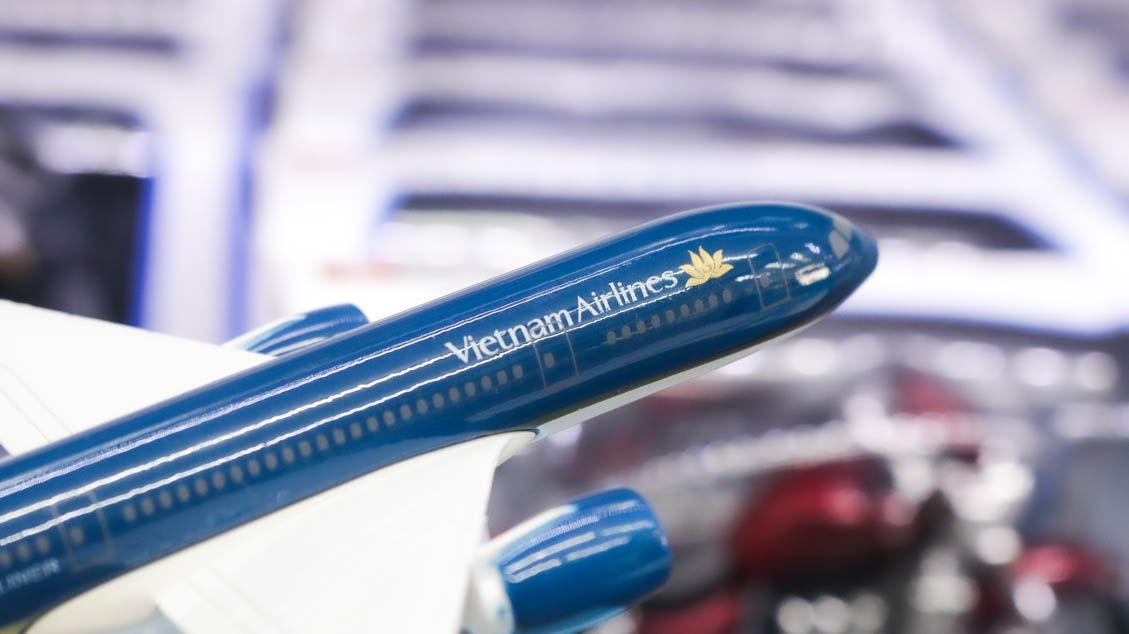  Mô hình máy bay Vietnam Airlines Dreamliner Boeing B787-A862 16cm MB16085 