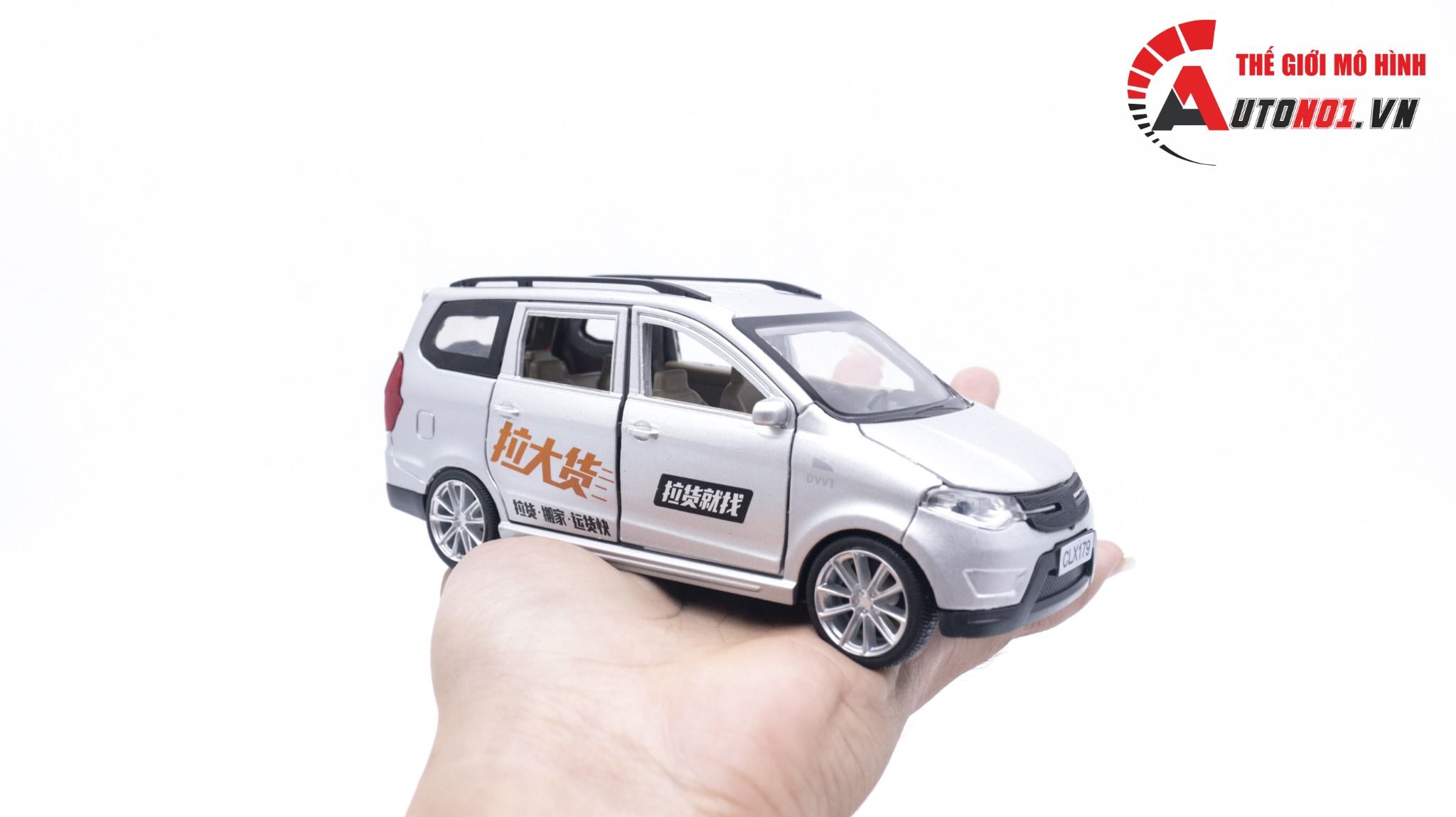 Mô hình xe ô tô 7 chỗ SUV Wuling Cargo tỉ lệ 1:32 Alloy model OT165