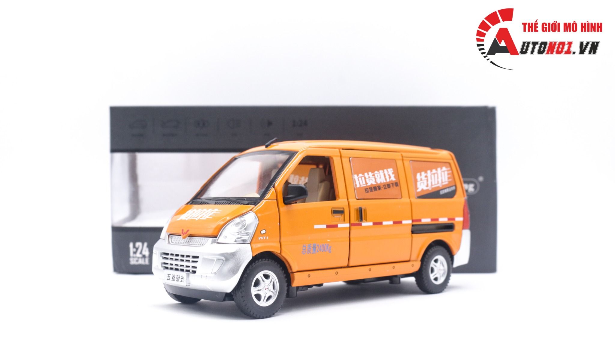 Mô hình xe ô tô van Wuling Cargo tỉ lệ 1:24 Jinlifiang OT168