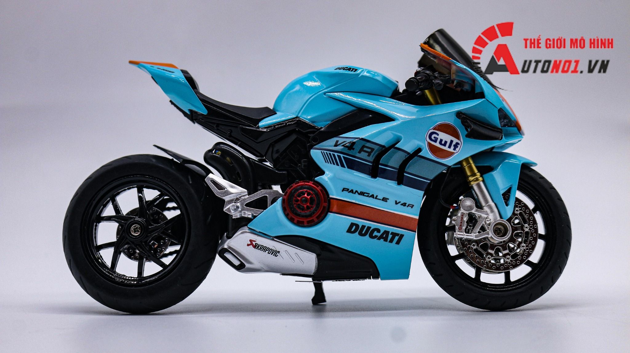  Mô hình xe độ Ducati V4s Gulf Nồi Khô Tỉ Lệ 1:12 Autono1 D223b 