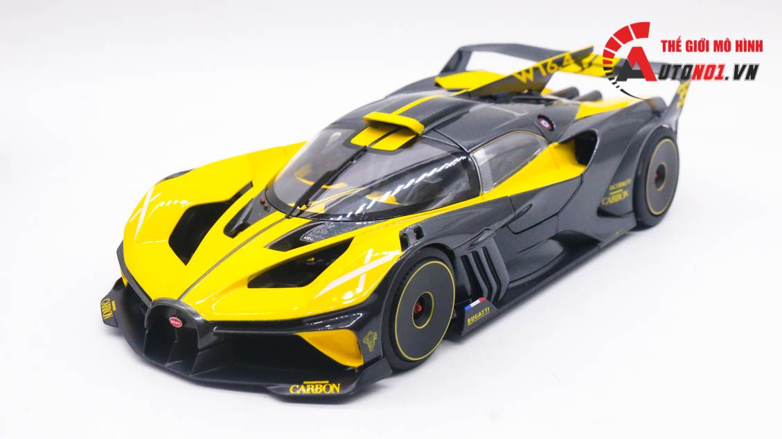 Mô hình xe Bugatti Bolide W16.4 year 2020 carbon 1:18 Bburago 8130