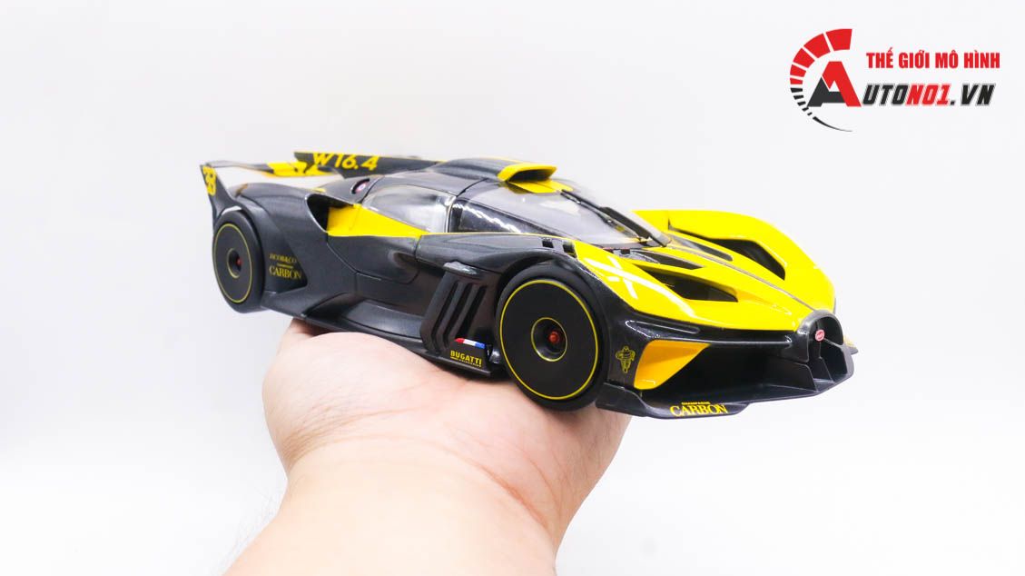 Mô hình xe Bugatti Bolide W16.4 year 2020 carbon 1:18 Bburago 8130