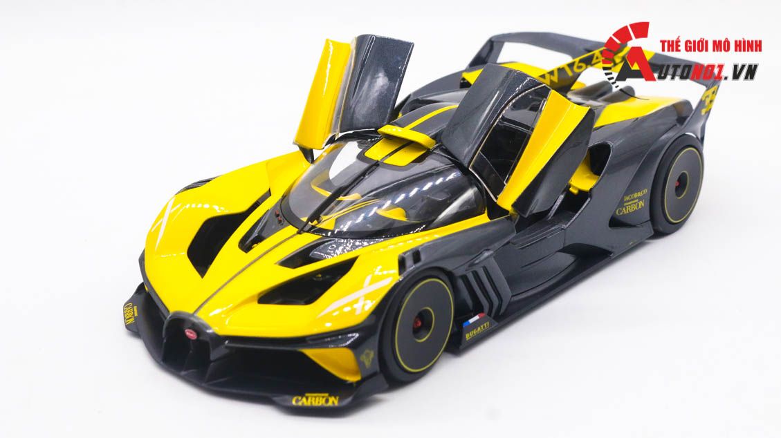 Mô hình xe Bugatti Bolide W16.4 year 2020 carbon 1:18 Bburago 8130