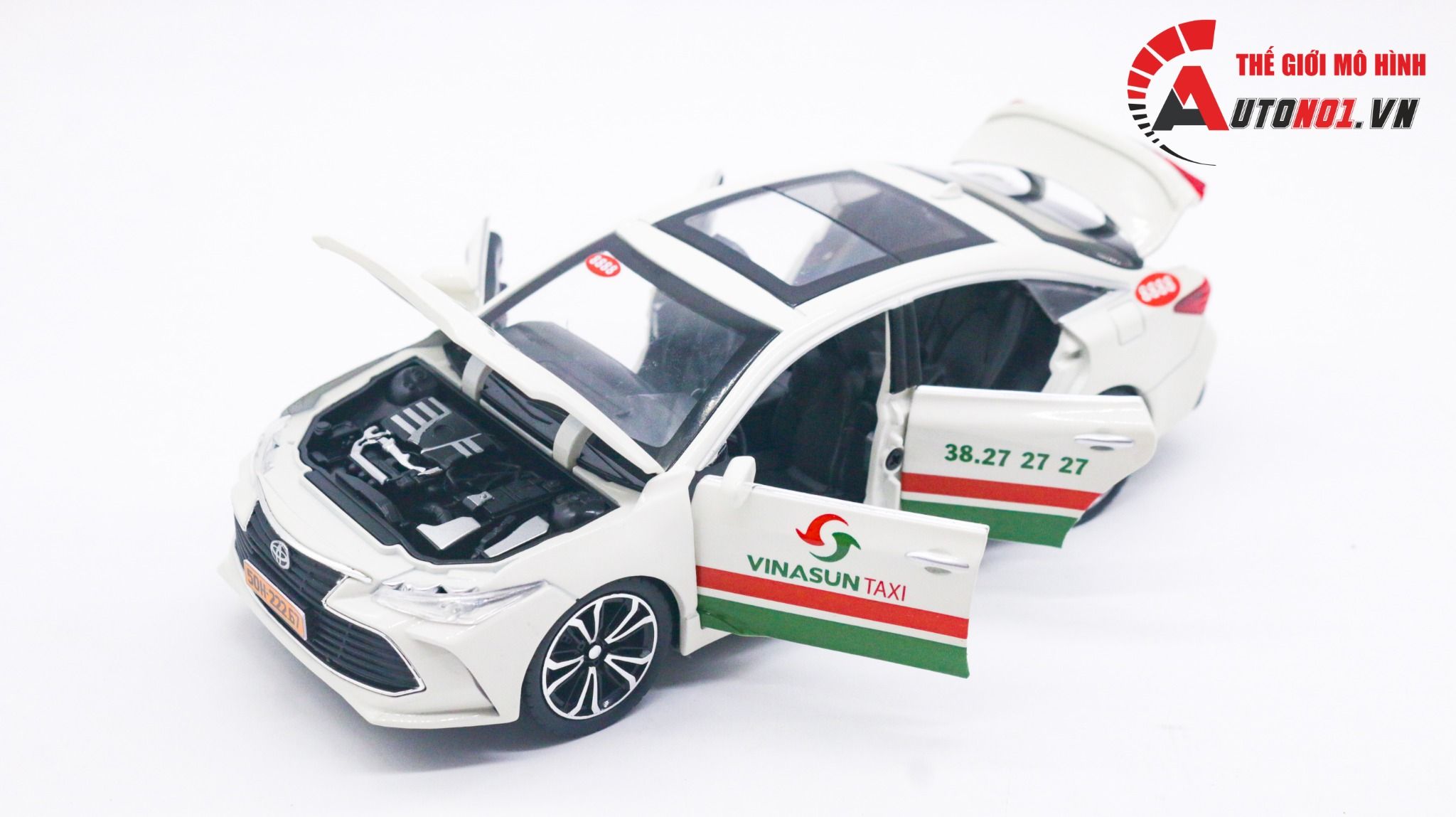  Mô hình xe dịch vụ độ Toyota Corolla Altis taxi Vinasun full open 1:24 CheZhi Autono1 OT188 