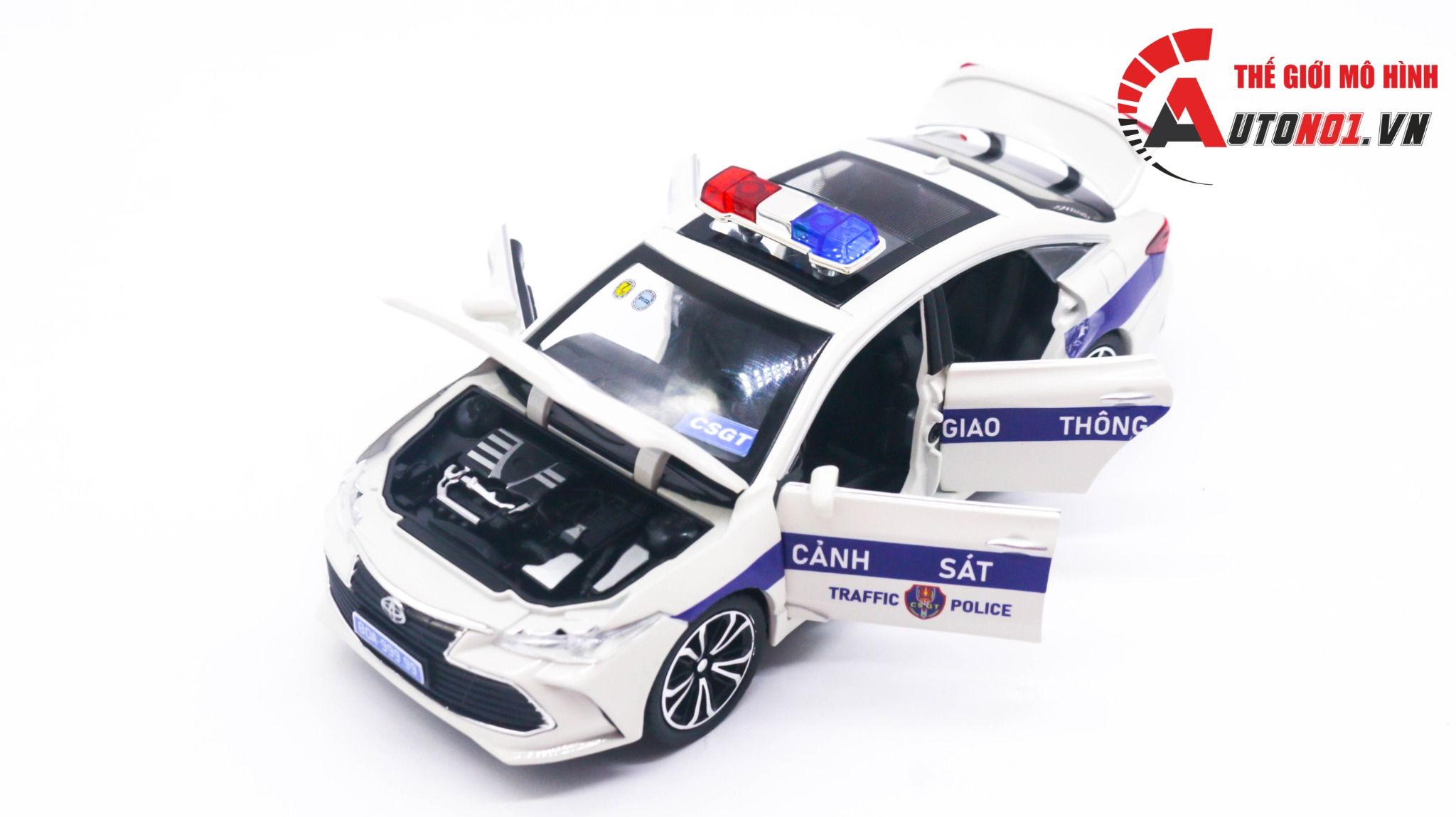  Mô hình xe ô tô độ CSGT Toyota Corolla Altis full open 1:24 CheZhi Autono1 OT187 