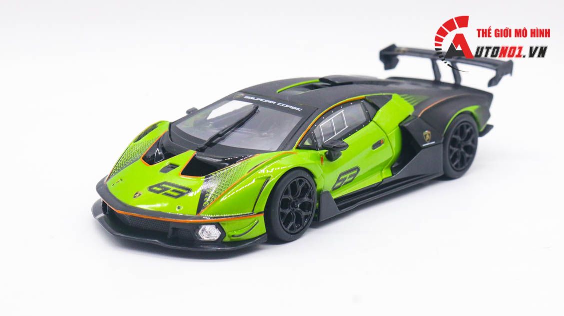 Mô hình xe Lamborghini Essenza SCV12 có bản quyền chính hãng, đánh lái được, mở được 2 cửa tỉ lệ 1:24 BBurago OT24006