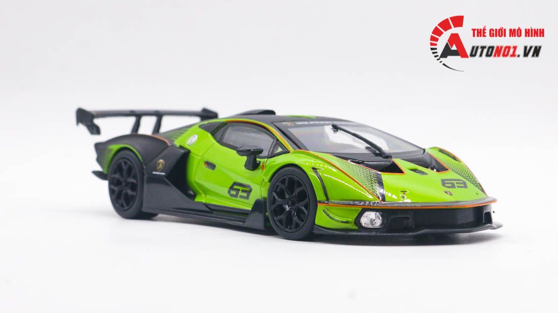 Mô hình xe Lamborghini Essenza SCV12 có bản quyền chính hãng, đánh lái được, mở được 2 cửa tỉ lệ 1:24 BBurago OT24006