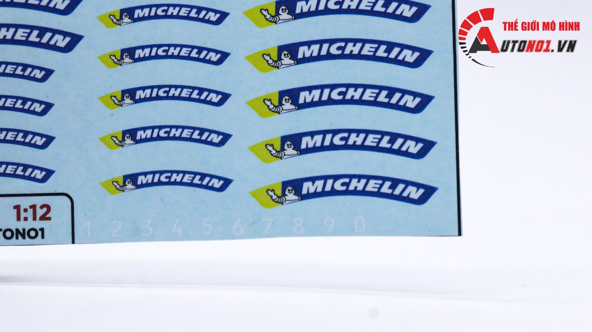Decal nước dán lốp - mâm Michelin dán mọi nền màu cho xe mô hình tỉ lệ 1:12 Autono1 DC701G