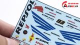  Decal nước độ Repsol - Redbull - cánh wing Honda CBR CB1300 dán mọi nền màu cho xe mô hình tỉ lệ 1:12 Autono1 DC501J 