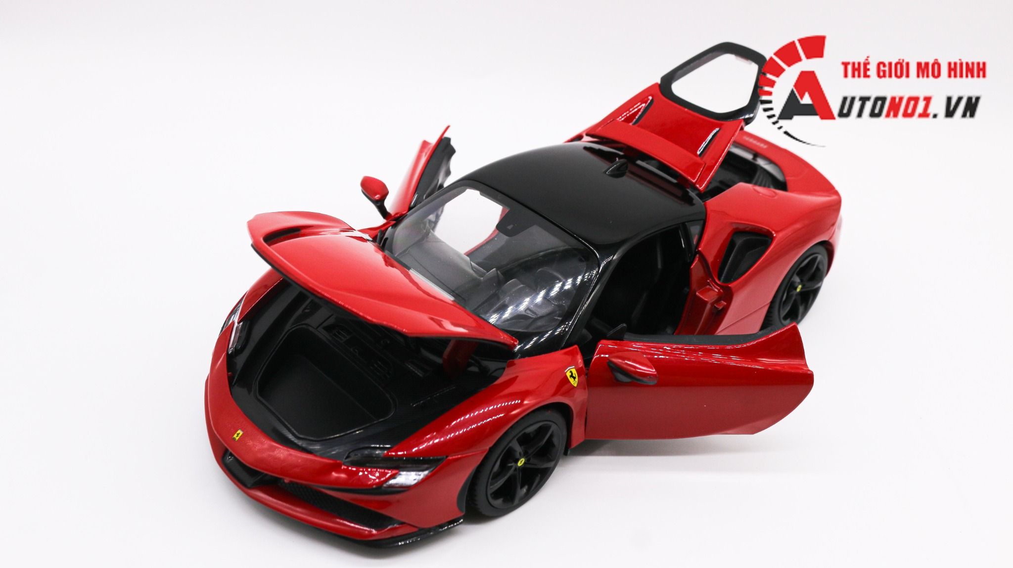  Mô hình xe Ferrari Sf90 Stradale Red 1:18 Bburago 7936 