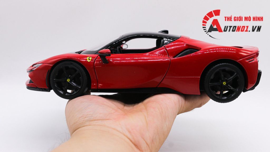 MÔ HÌNH XE FERRARI SF90 STRADALE RED 1:18 BBURAGO 7936