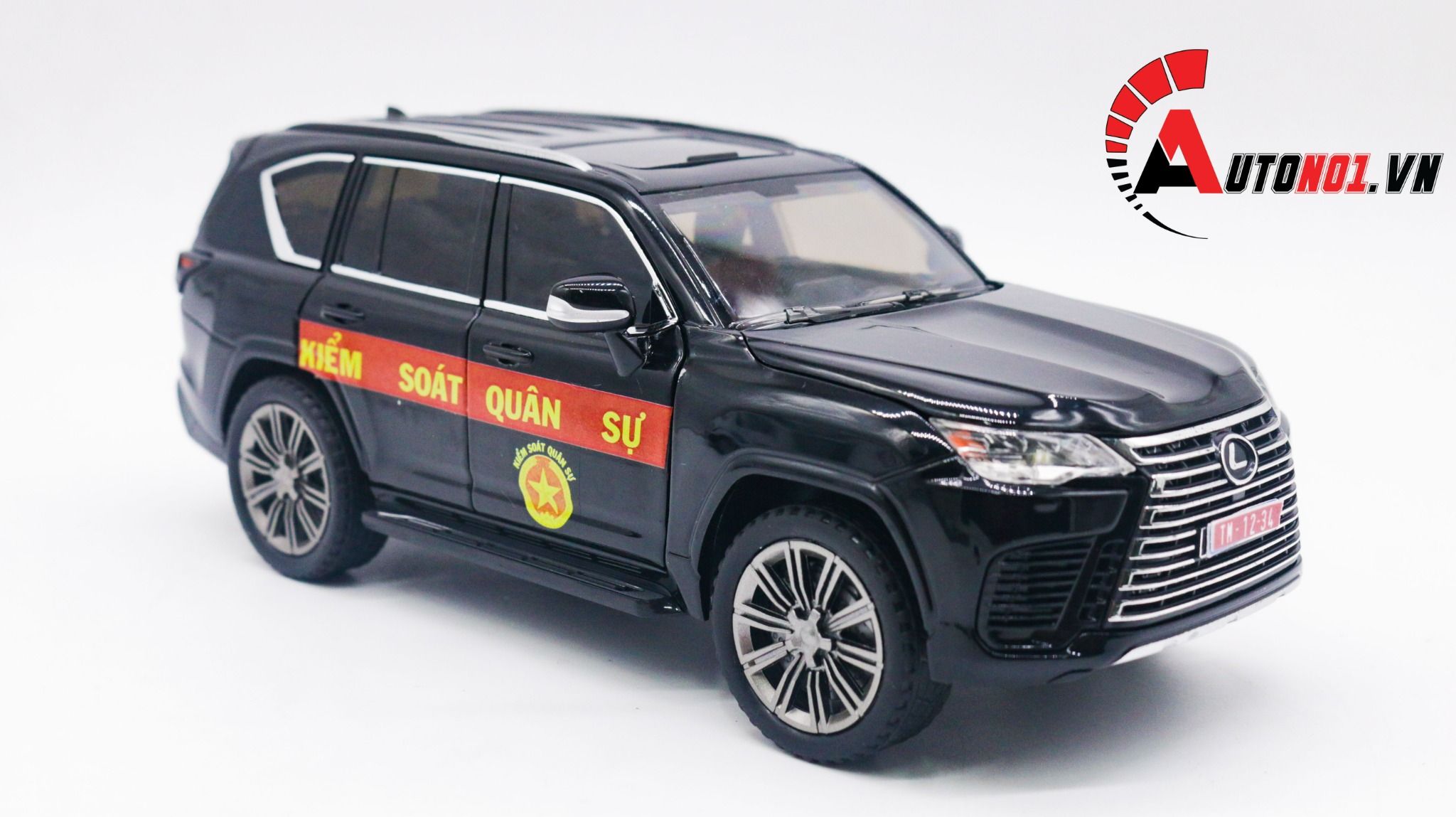 Mô hình xe độ Lx600 KSQS Kiểm soát quân sự full kính - full open 1:24 Chimei Autono1 OT200