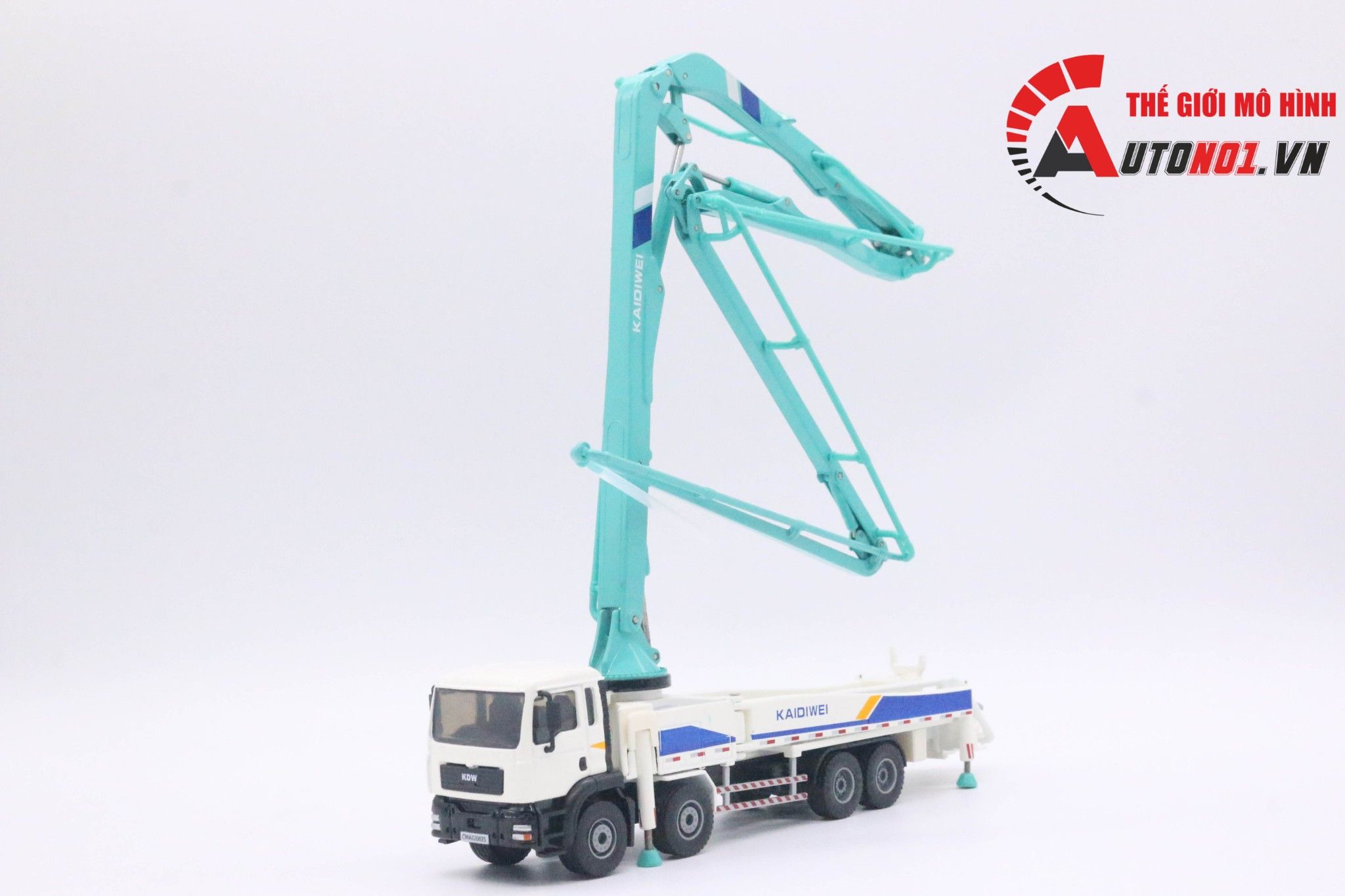 Mô hình xe công trình- bơm bê tông bằng kim loại tỉ lệ 1:55 625025 Kaidiwei 6472