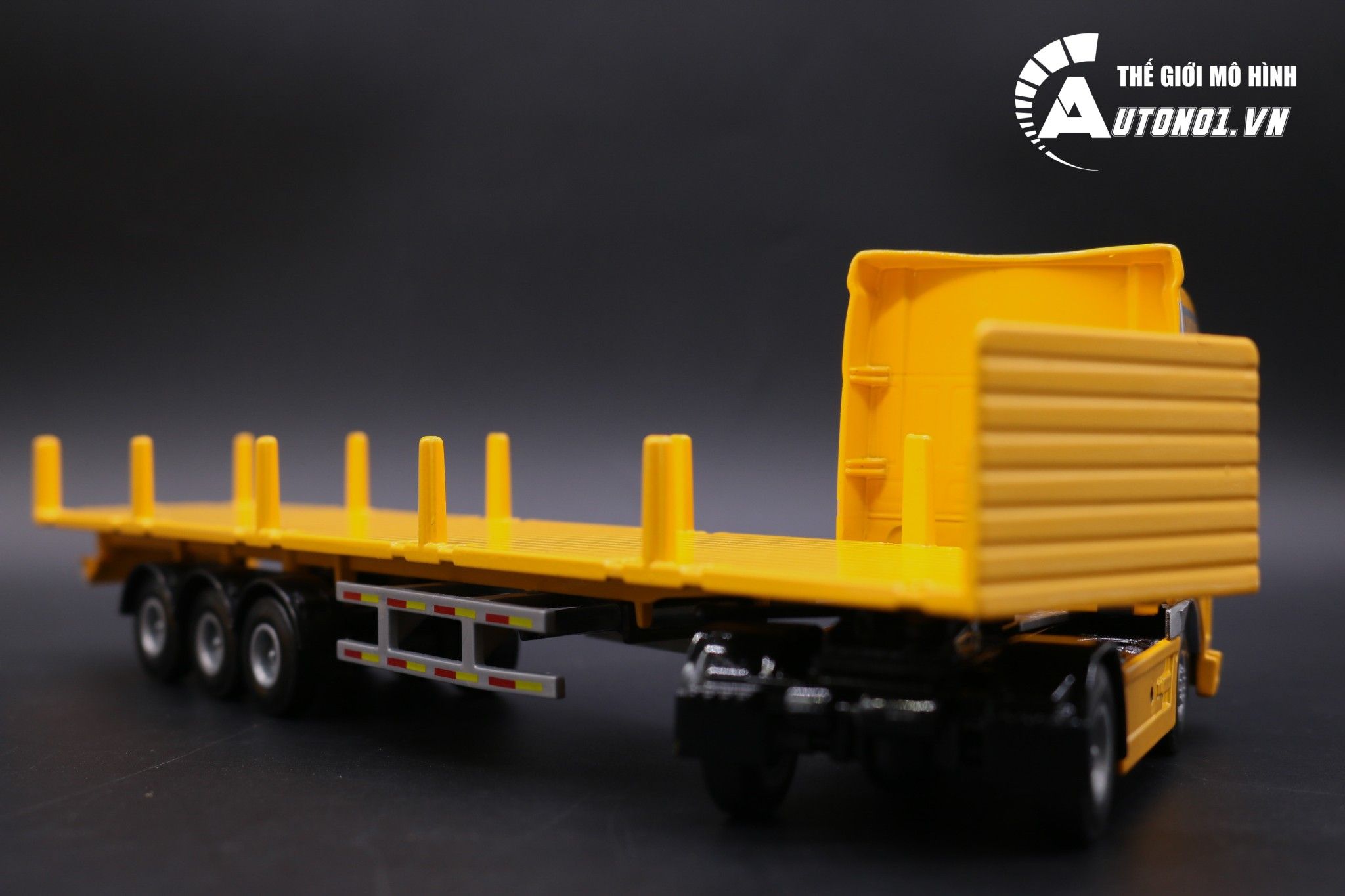  Mô hình xe đầu kéo container vàng bằng kim loại tỉ lệ 1:50 KDW Kaidiwei 625044 1473 