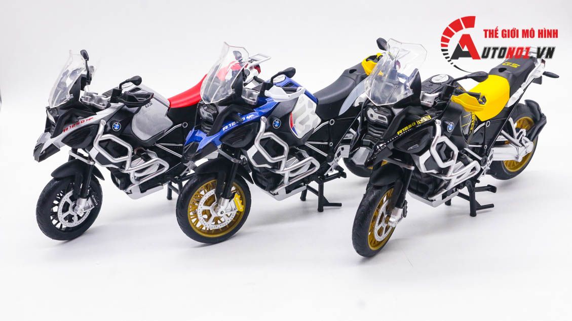Mô hình xe BMW R1250 GS có đế tỉ lệ 1:12 CCA 31707 MT072